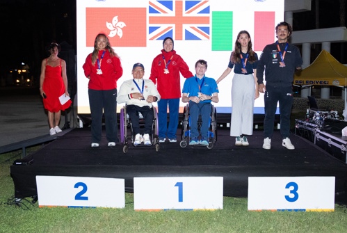 Podium des 3 premiers garçons et 3 premières filles